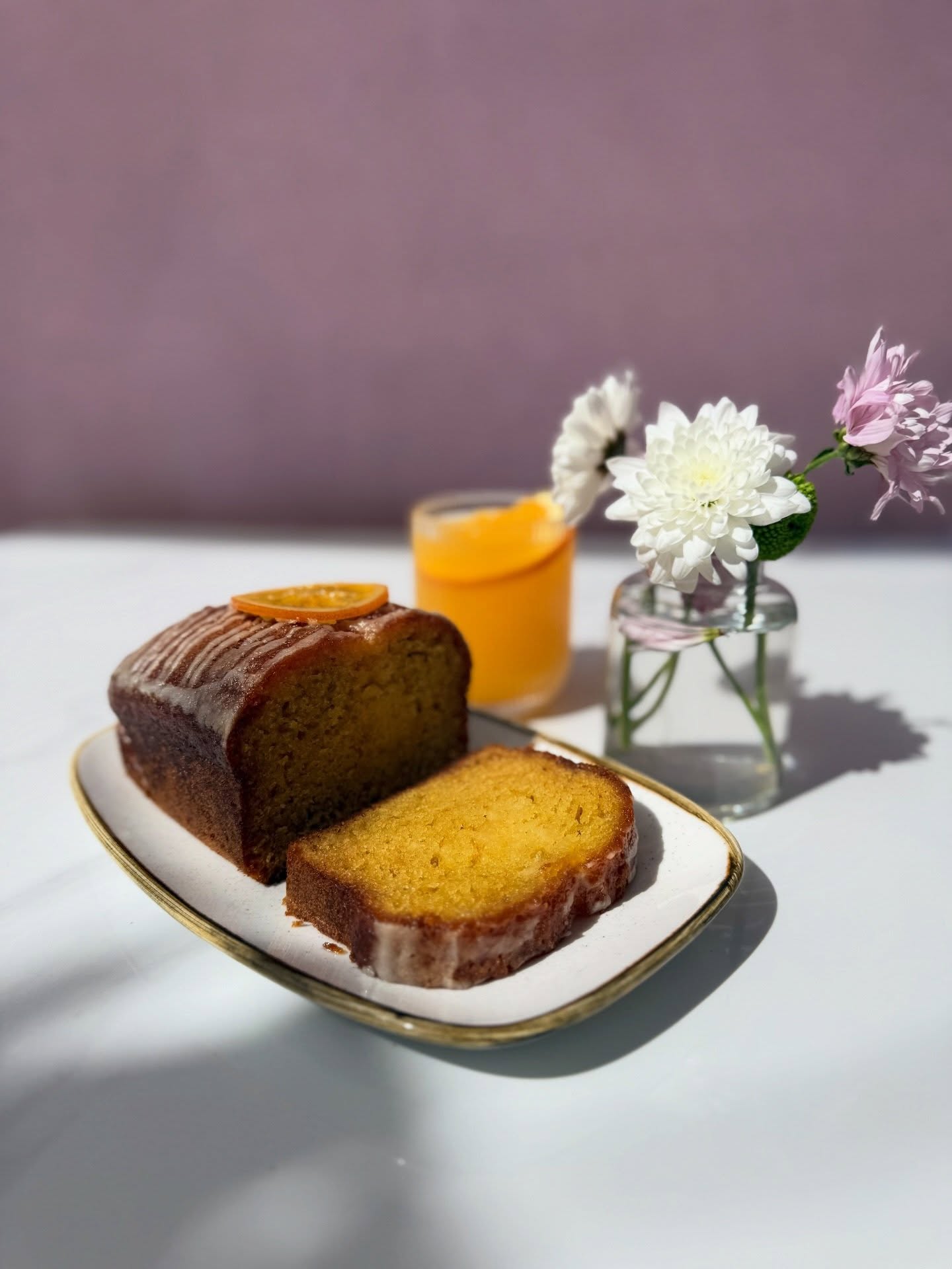 pastry and juice